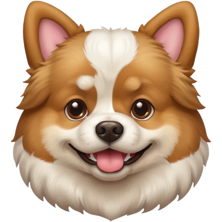 Can you do a mix of a Maltese, pPomeranian, bulldog and corgi emoji