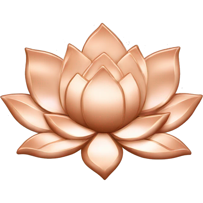 Rose gold lotus flower emoji