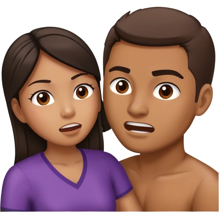 filipina girl hitting latino guy in the head emoji