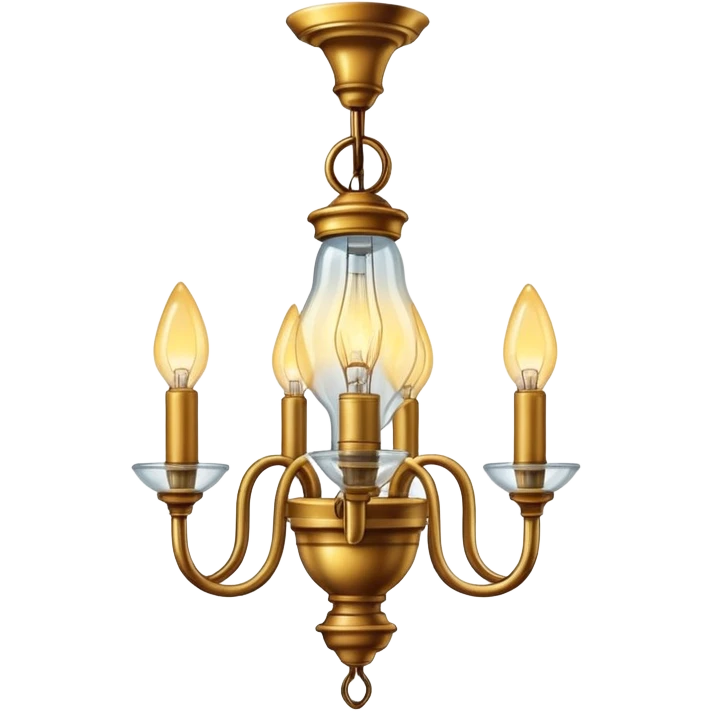 light bulb on a chandelier emoji