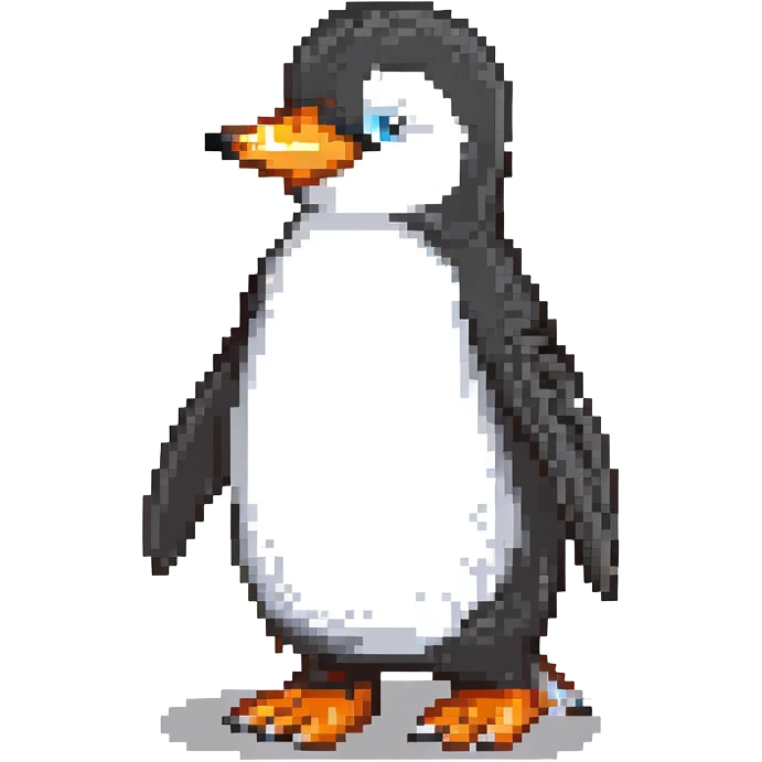 tux the penguin, side view emoji