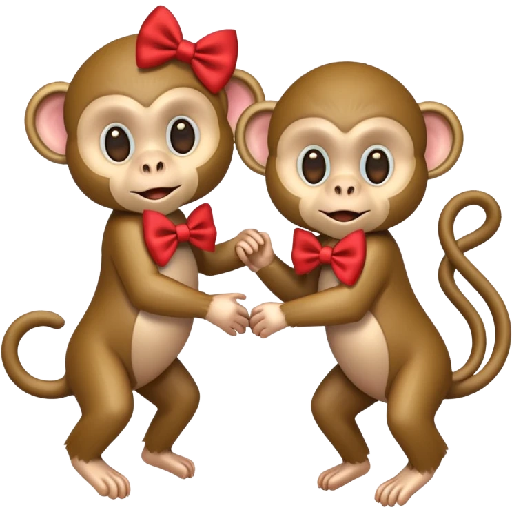 Monkeys with bow  emoji