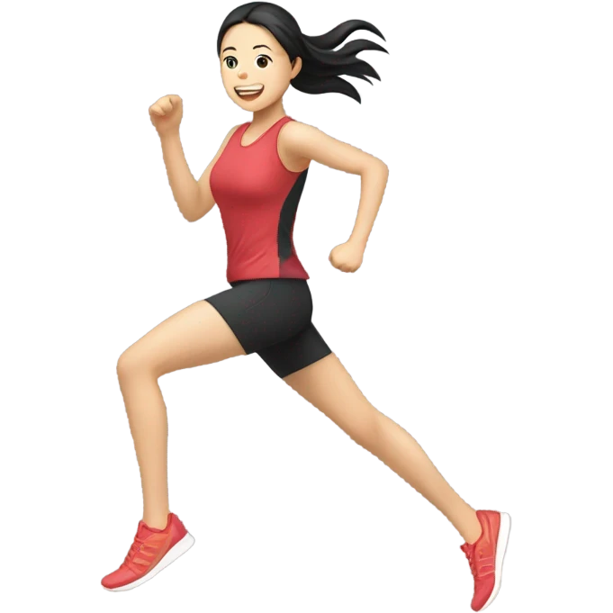 Girl sprinting Asian  emoji