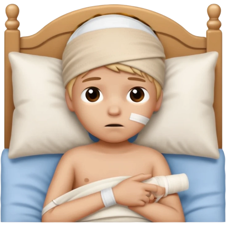 no se cayó se golpeó la cabeza mamá llamo al doctor ye le doctor dijo no más monos saita em la cama emoji