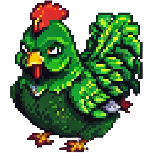 Minecraft creeper character riding a chicken emoji