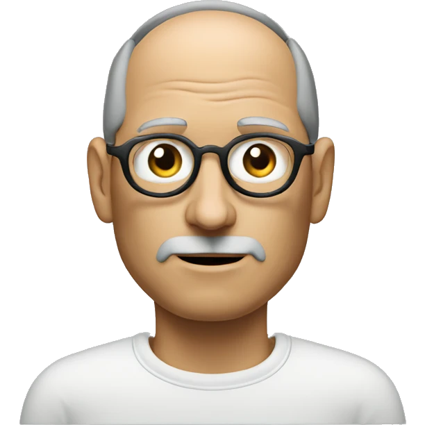 steve jobs wearing apple vision pro and he is confused emoji