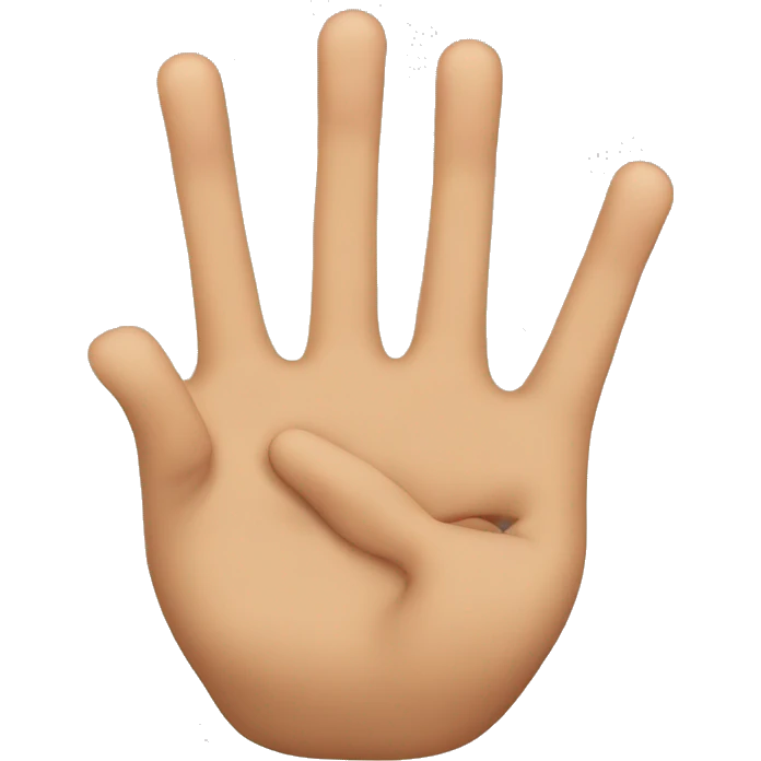 Three fingers emoji