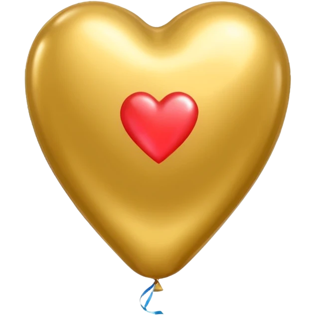 gold-balloon-shaped-like-number-4 with heart emoji