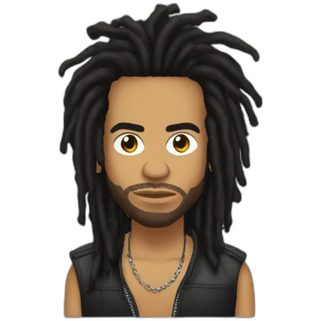 Lenny kravitz dreadlocks head emoji