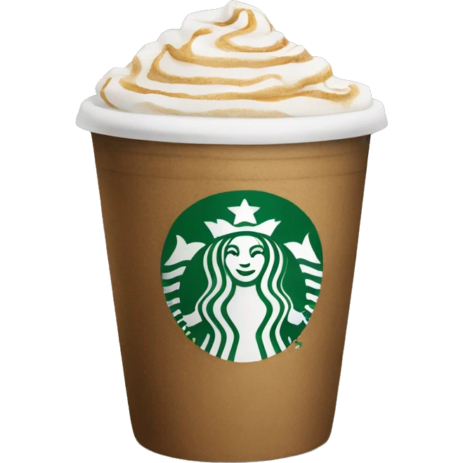 Realistic Starbucks coffee emoji