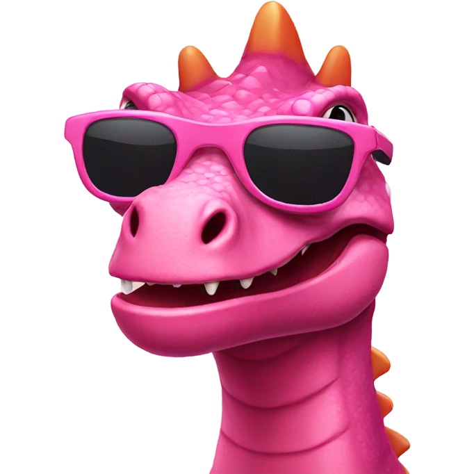 Pink Dinosaur wearing sunglasses  emoji