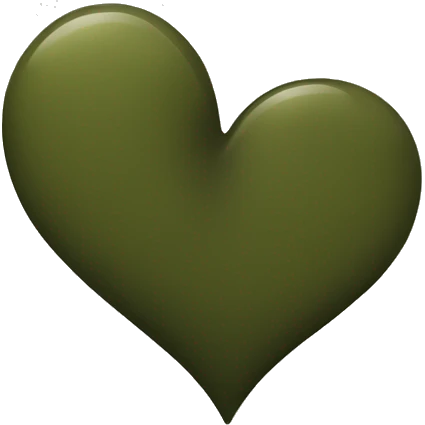 heart-deep-olive-and-black-color emoji