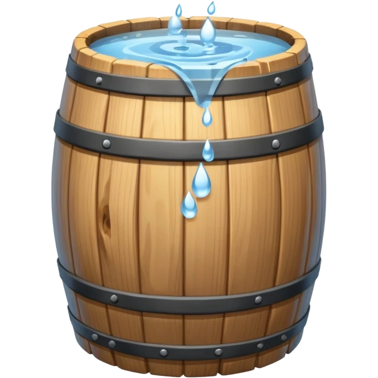 water in barrel before emoji