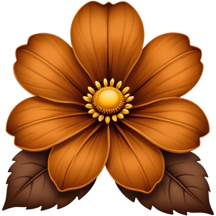 Brown flower emoji