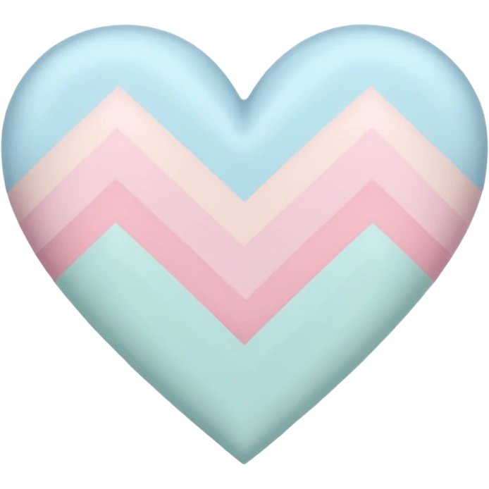 pastel heart with a gentle pastel chevron pattern emoji