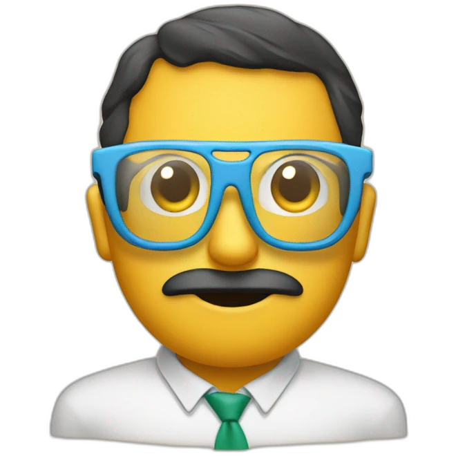 Queso con gafas emoji