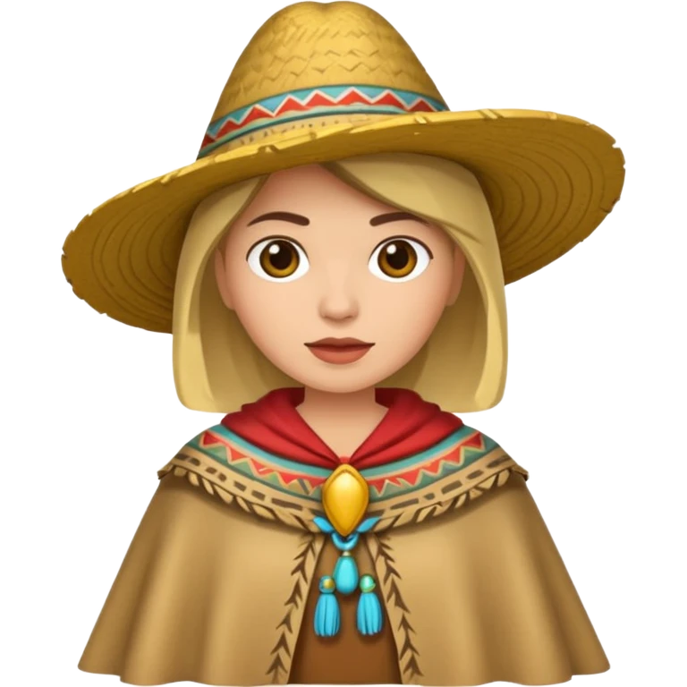 woman with pancho emoji