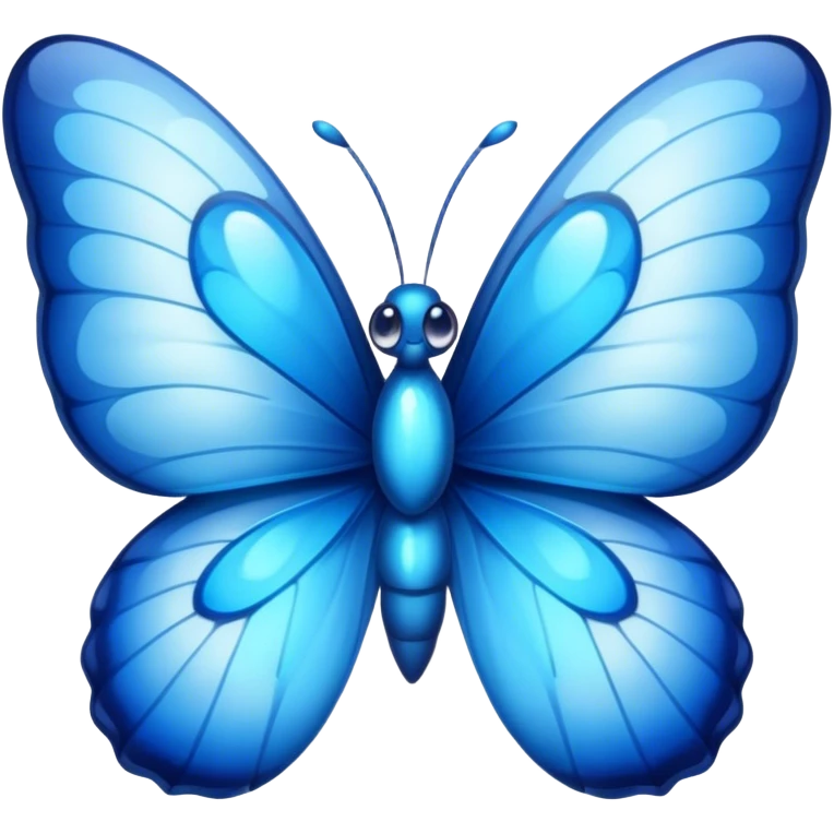 Cinematic Realistic Cute Blue Butterfly Portrait Emoji, Head tilted playfully and inquisitively, featuring beautifully patterned sapphire wings with intricate venation and a charming, petite body with round, sparkling eyes full of gentle curiosity, rendered with lifelike detail and warm natural highlights, high shine, affectionate and spirited, styled with a touch of whimsical garden magic, soft glowing outline, capturing the essence of a mischievous yet lovable blue butterfly that seems ready to flutter playfully into your arms! emoji