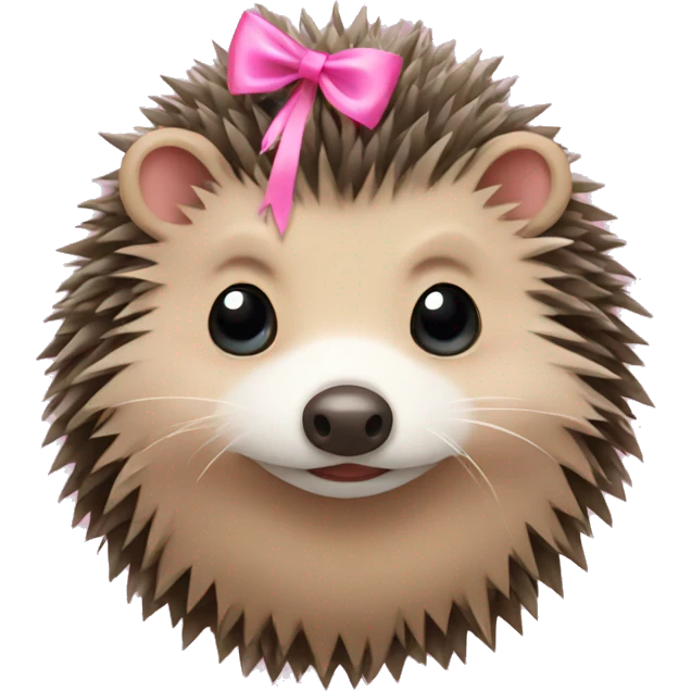 hedgehog with a pink bow emoji