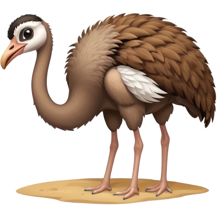 Ostrich with head in the sand emoji