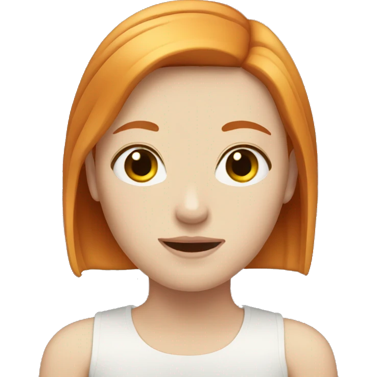 pale girl with ginger hair emoji