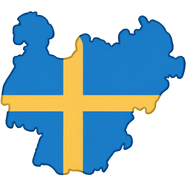 Sweden shaped country  emoji