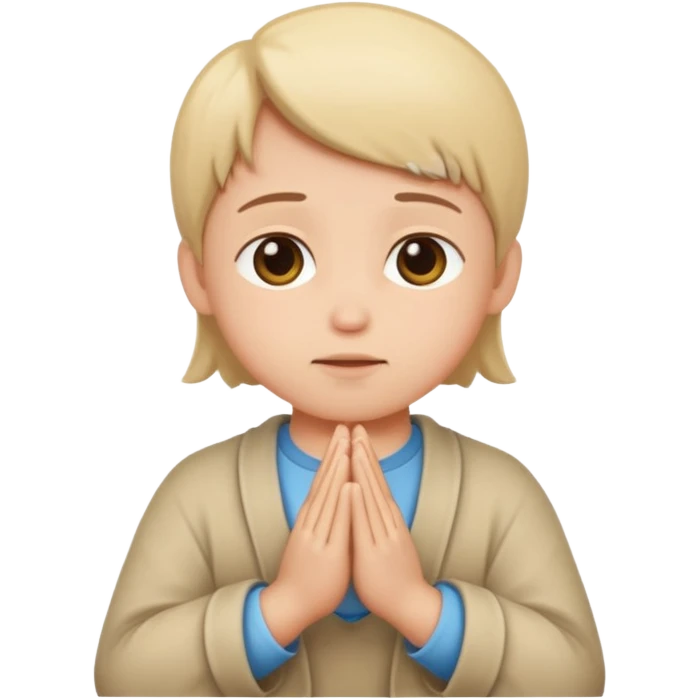 Cute praying emoji