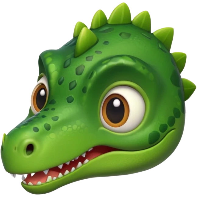 cute dinosaur head with big eyes emoji