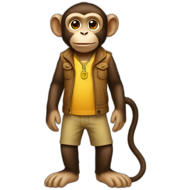 Monkey-dressing emoji