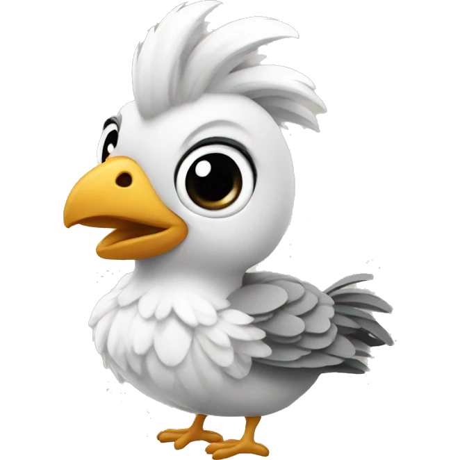 GALO COM TRÊS PINTINHOS emoji