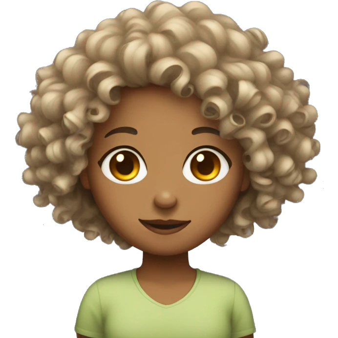 Curly hair girl emoji