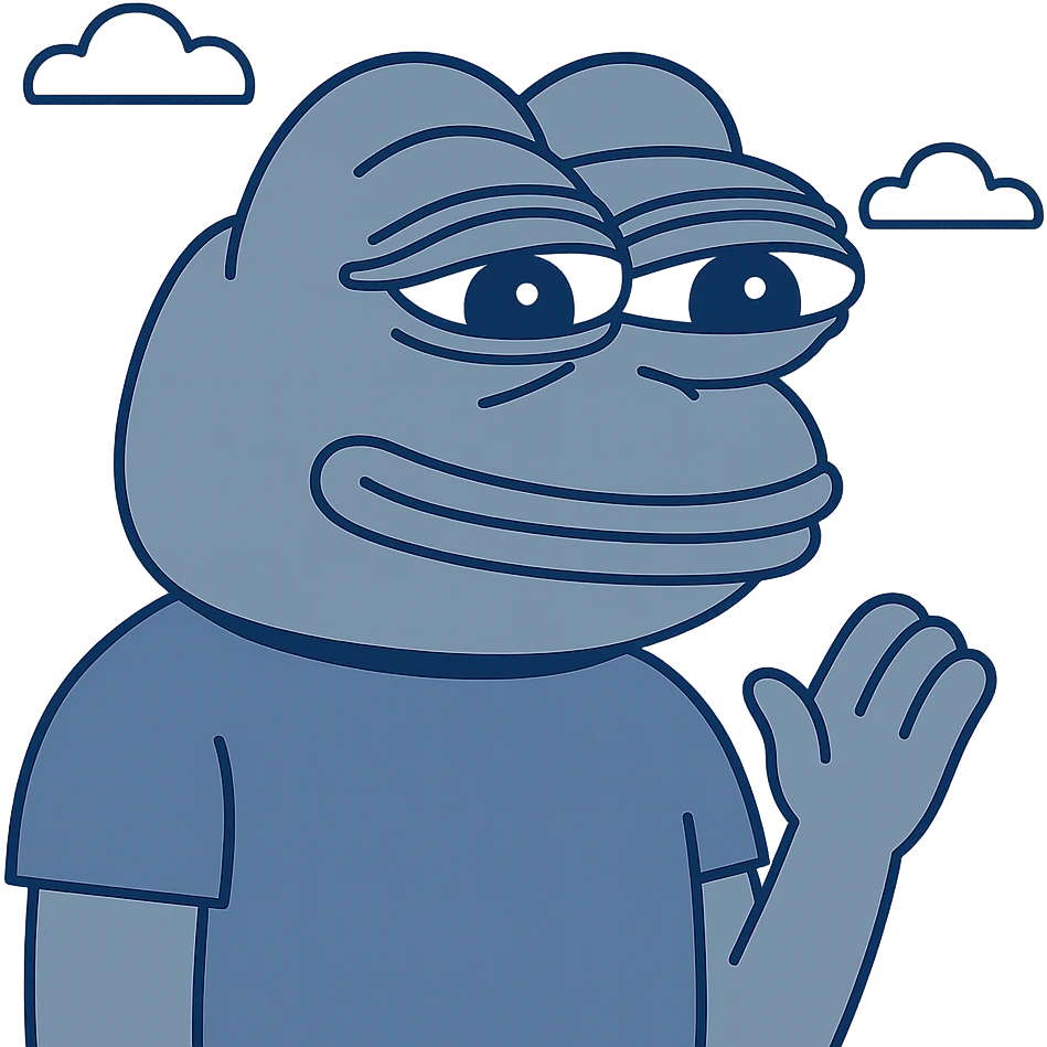 Pepe the frog, cartoon style emoji