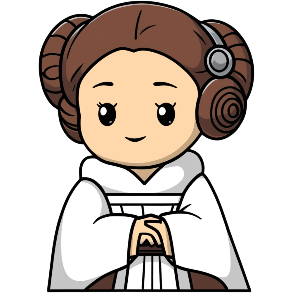 Princess Leia from Star Wars emoji
