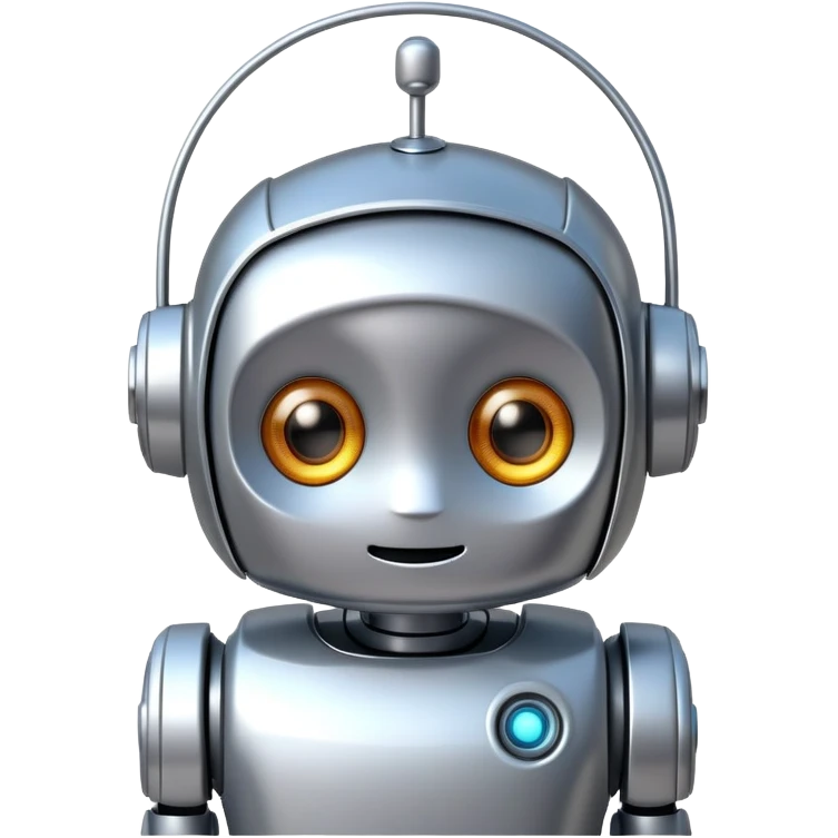 Cute intelligent robot emoji