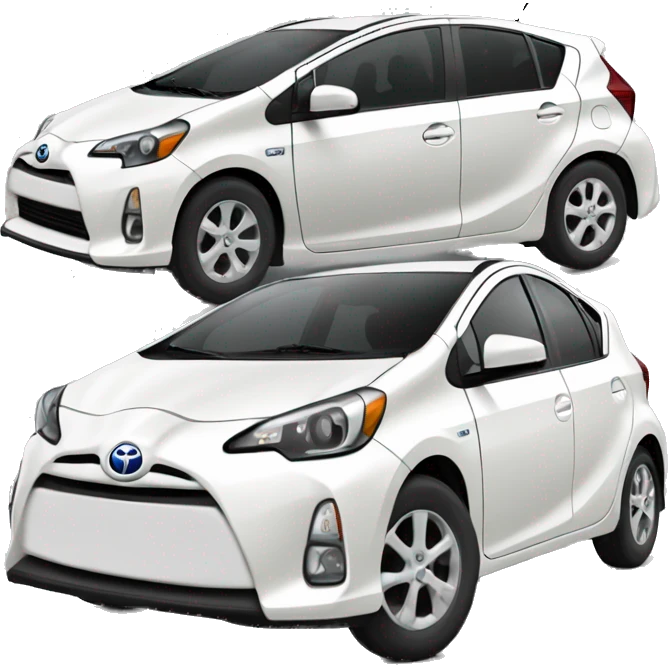 2016 white toyota Prius c emoji