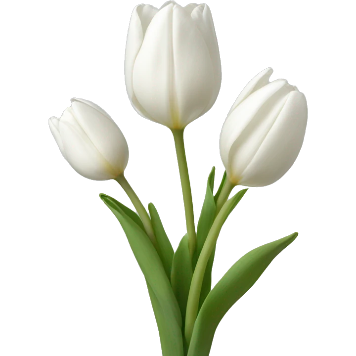 White tulips  emoji