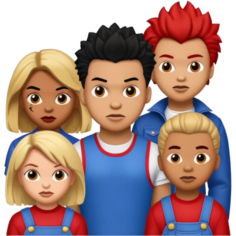 Glam jangle Quale Ricky Shoko, Tay, Tay, Rady Choppa, no Coco V Chucky emoji