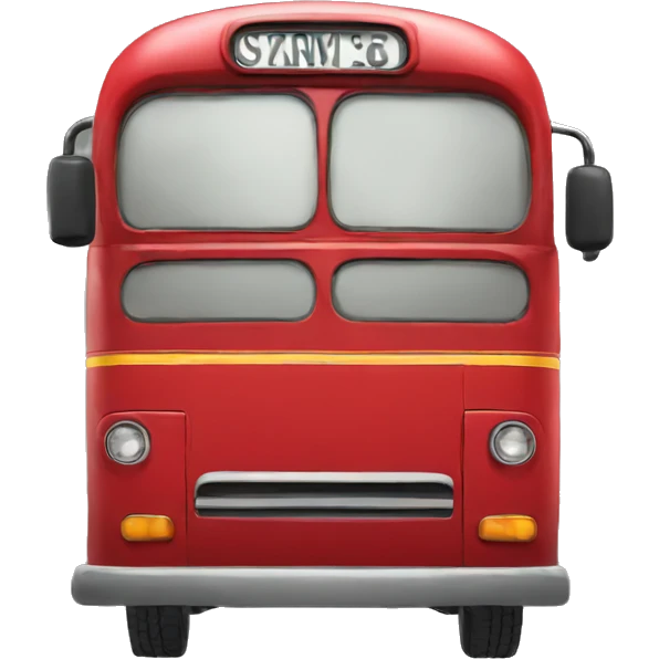 Red bus emoji