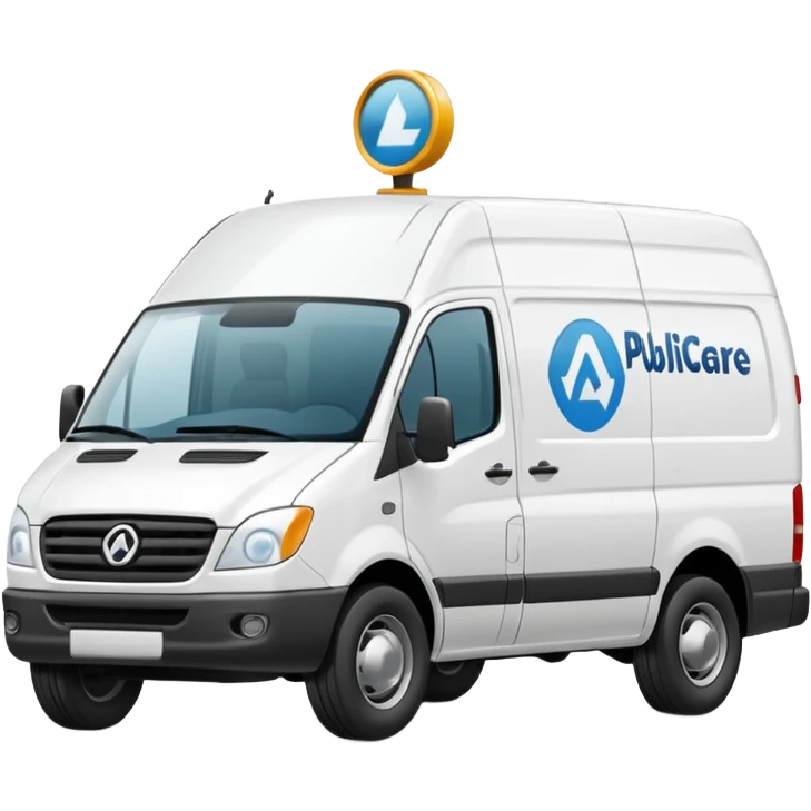 a van with Publicare Logo emoji