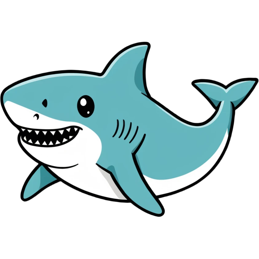 Tiburón con zapatos emoji