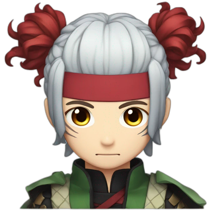 Tanjiro from demon slayer with his red mark on his head  emoji