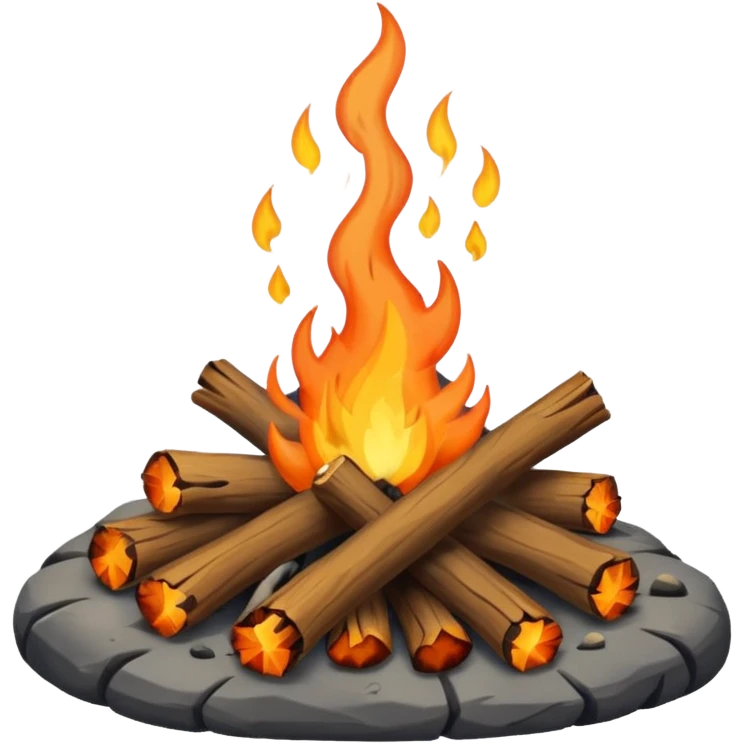 Campfire smoking many  emoji