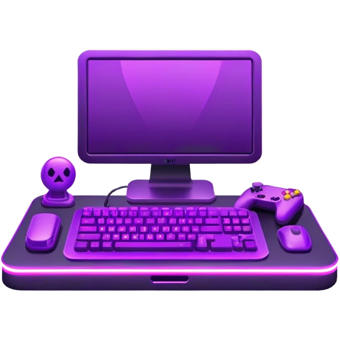 neon Purple gaming  emoji