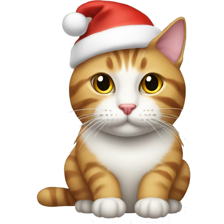 cat with christmas hat emoji