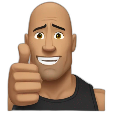 The rock thumbs down emoji