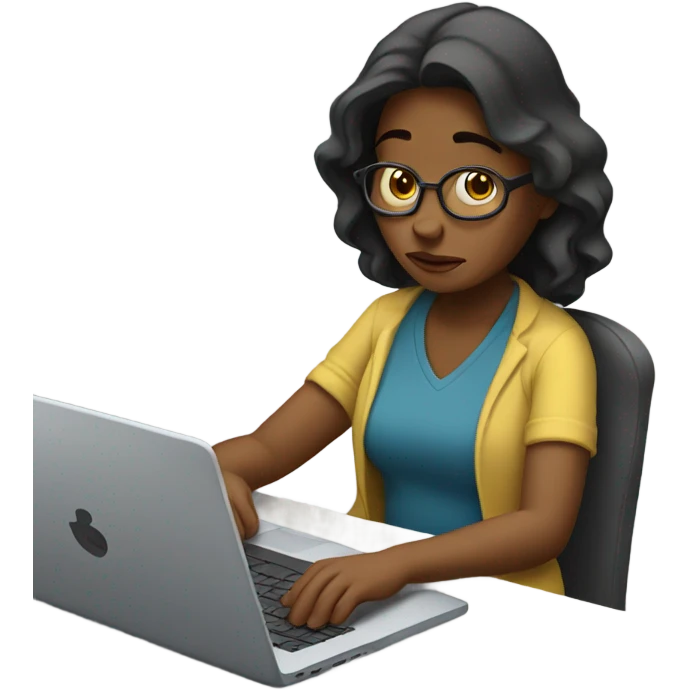 feeling sad women with laptop on lap emoji