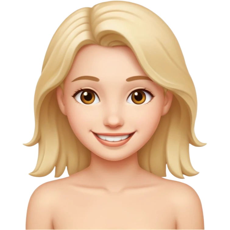 Nude smile girl emoji