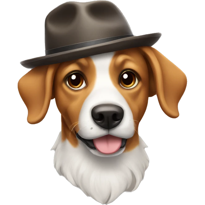 Dog with Harris hat  emoji