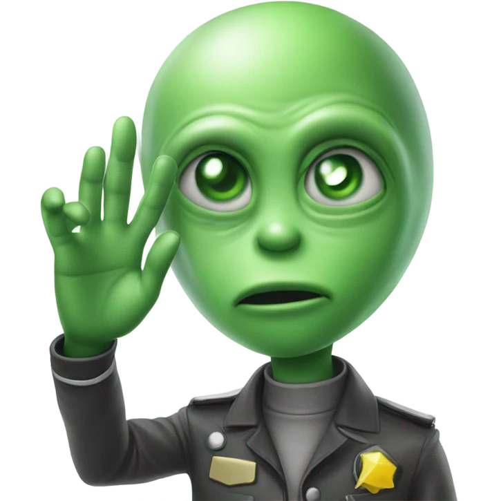 Alien saluting  emoji