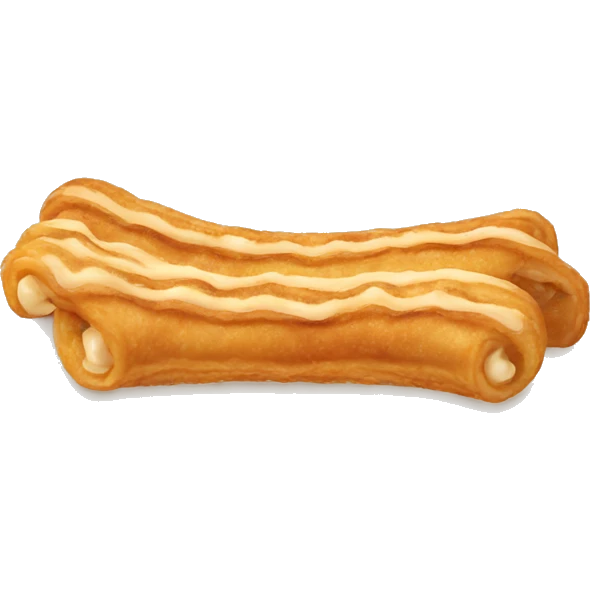Horizontal filled cream churro emoji